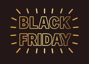 Kara Cuma Vektör Metalik Logosu Karanlık Bir Arkaplanda.  