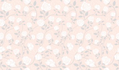 Vektör Kusursuz Çiçeksiz Şekil Çizimi. Yatay ve Dikey Olarak Tekrarlanabilir.