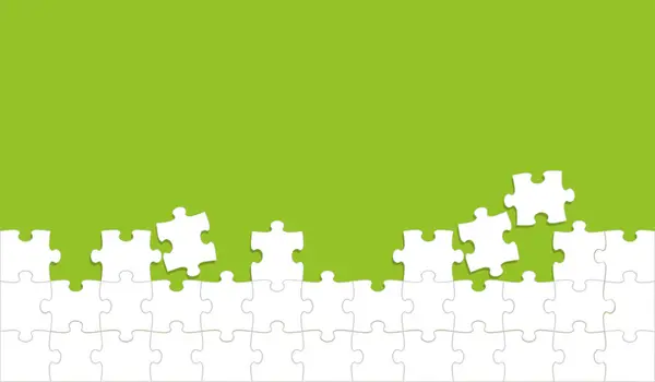 Vector White Jigsaw Puzzle Hintergrund Mit Einem Text Leerzeichen Auf Stockillustration