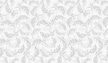 Yatay ve Dikey Tekrarlanabilir Vektör Kusursuz Botanik Desen.