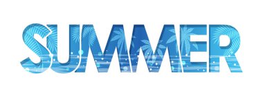 Dekoratif 3D Yardım Yaz Logosu. Vektör Resimleri Beyaz Arkaplanda İzole Edildi. 