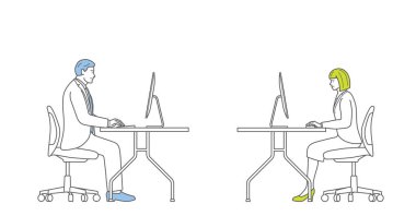 Beyaz bir arkaplanda izole edilmiş Düz Tasarım Stili İle İşadamları Vektör İllüzyonu. 