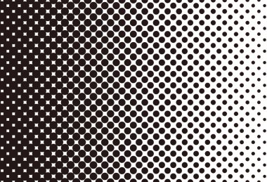 Beyaz bir arka planda izole edilmiş vektörsüz monokrom yarım ton deseni. Dikey Tekrarlanabilir.