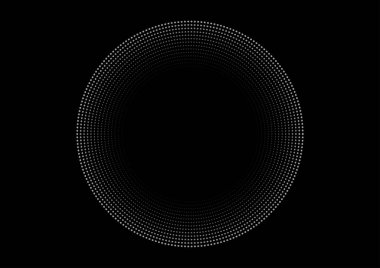 Vektör Yuvarlak Nokta Düzeni Çerçevesi ve Not Efekti ve Metin Boşluğu. 