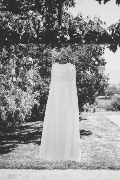 Cette Image Captivante Présente Une Robe Mariée Avec Des Détails — Photo