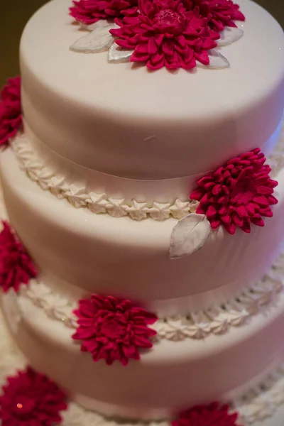 Kép Bemutatja Különböző Lenyűgöző Esküvői Torták Kezdve Többszintű Sütemények Csésze — Stock Fotó