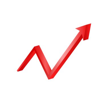 Kırmızı ok yıldırımı. İstenen vektör yol kontrolü ile yön bulma grafikleri ve hareketleri için bilgi işaretleyici ve iş imleci