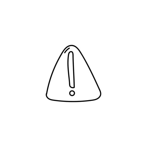 Ponto Exclamação Ícone Desenhado Mão Triangular Dodles Atenção Para Situação — Vetor de Stock