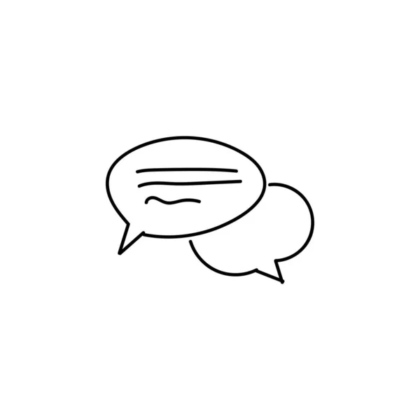 Ομιλία Φυσαλίδες Χέρι Ζωγραφισμένο Εικονίδιο Σύμβολο Επικοινωνίας Μέσων Κοινωνικής Δικτύωσης — Διανυσματικό Αρχείο