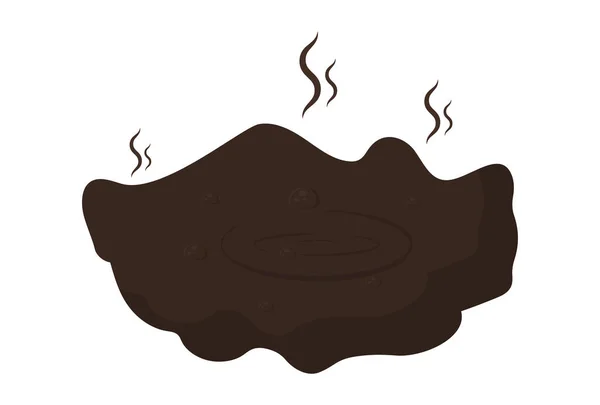 Βρωμερή Βρωμερή Λακκούβα Μαύρη Υγρή Κηλίδα Λάσπης Και Κοπριάς Του — Διανυσματικό Αρχείο
