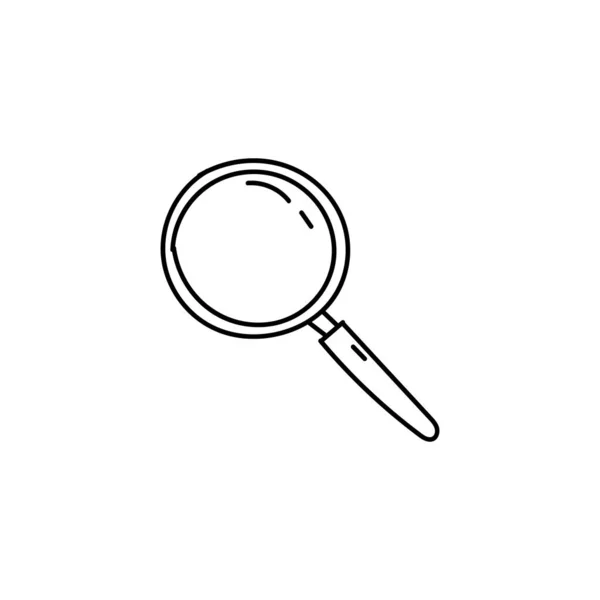 Handgezeichnetes Lupensymbol Optische Zoomvorrichtung Zur Handskizze Für Forschung Und Lesen — Stockvektor