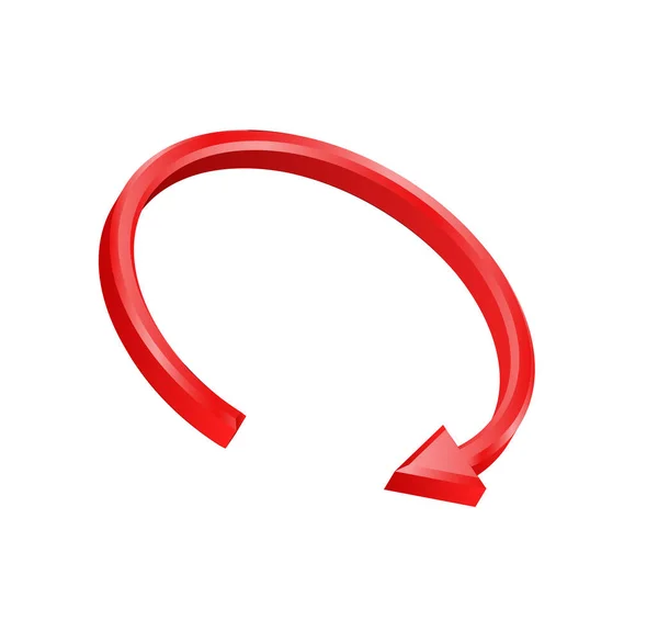 円形の赤い矢印ポインタ 希望するベクトルパス制御でチャートと移動をナビゲートするための方向カーソルとビジネスカーソル — ストックベクタ