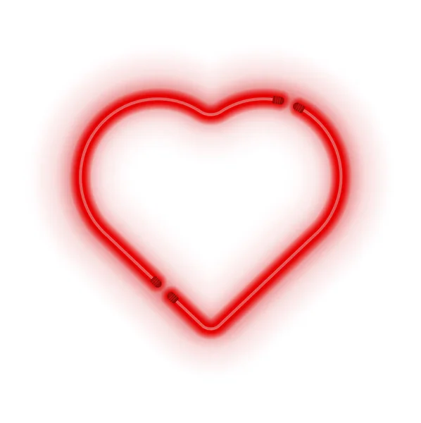 Rotes Elektrisches Herz Romantisches Liebessymbol Valentin Aus Kabeln Mit Glut — Stockvektor