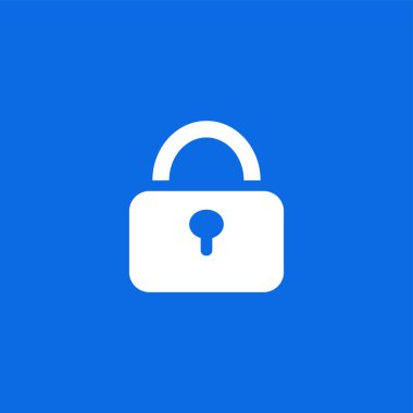 Padlock icon secure simple vector icon flat