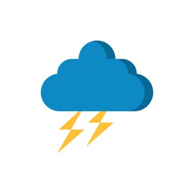 Cloud thunder icon. vector illustration