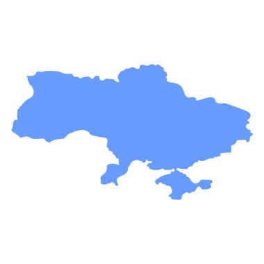 Ukraine Country map color silhouette vector 