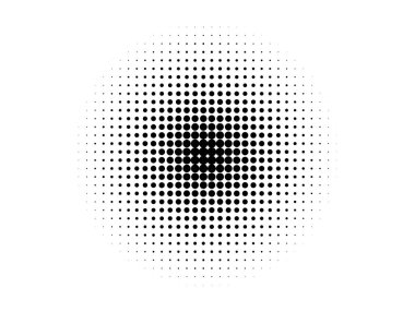 Halftone circles, halftone dot gradient vector