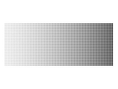 Halftone circles, halftone dot gradient vector