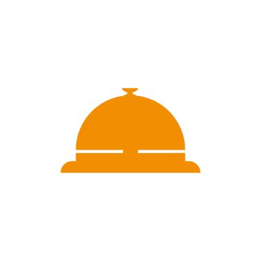 Otel bell, hizmet bell, Resepsiyon zil simgesini. Düz vektör çizim.