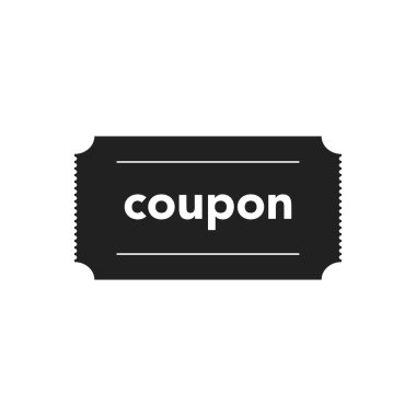 Discount black coupon template. Label frame voucher for business promotion and retail for cutting and marketing vector offers