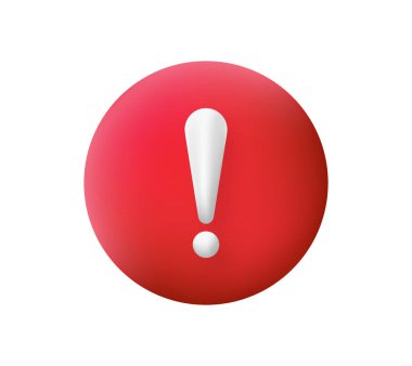 Exclamation point in red circle. Hazard warning and web caution with utmost attention to vector situation and incident