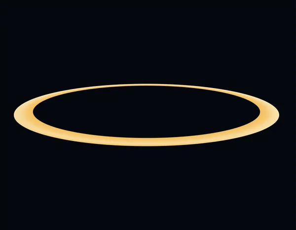 Žlutá Svatozář Zlatý Kruh Pro Zdobení Svatosti Elementární Magie Zářivou — Stockový vektor