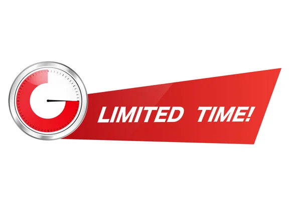 Rotes Banner Begrenzte Zeit Promotion Marketing Geschäftsvorschlag Für Werbung Für — Stockvektor