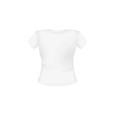 Beyaz kadın tişörtü ön görünüm model şablonu. Kaliteli tasarım ve vektör pamuklu günlük giysi ve spor için boş ceket