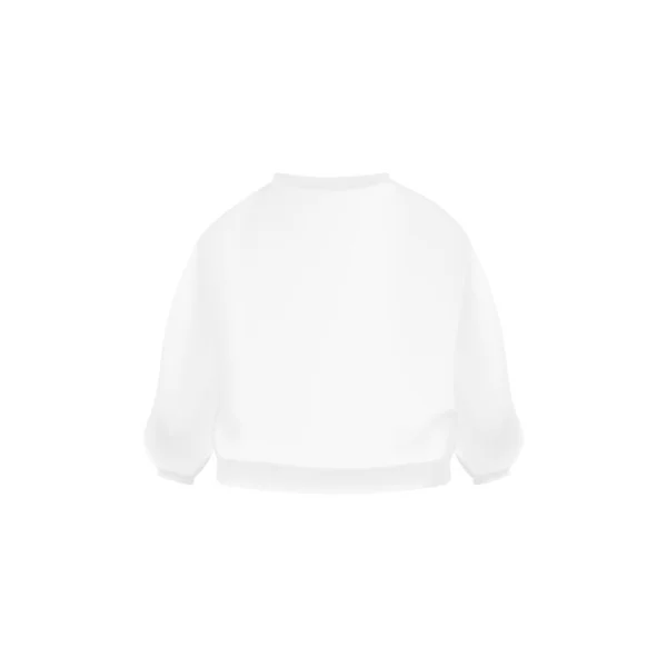 ホワイトジャンパーフロントビューモックアップテンプレート 高品質のデザインとベクトル綿と毎日の摩耗やスポーツのためのファッションユニセックスセーター — ストックベクタ