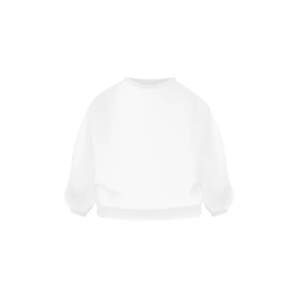 Weiße Pullover Vorne Hinten Attrappe Vorlage Lässiger Unisex Pullover Für — Stockvektor