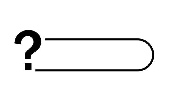 Вопрос Черная Строка Коробка Faq Векторный Текстовый Баннер Вопрос Рамка — стоковый вектор