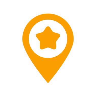 Yıldız vektör haritası yer imi işaretleyici konum sembolü