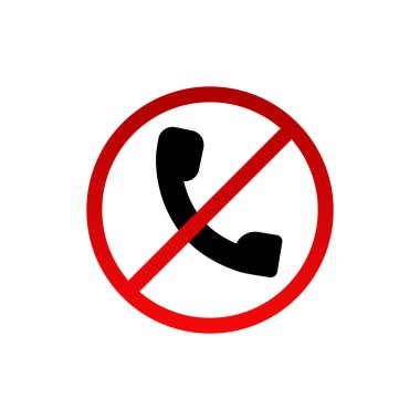 Cep telefonu arama fobi simgesi vektörü