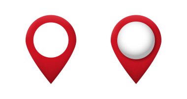 kırmızı vektör harita pin konum belirteci