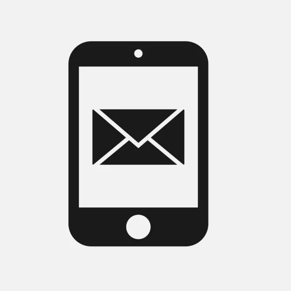 Telefone Móvel Vetor Ícone Mensagem Mail —  Vetores de Stock