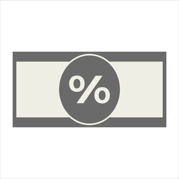 Percentuale Icona Del Tasso Deposito Dollaro — Vettoriale Stock