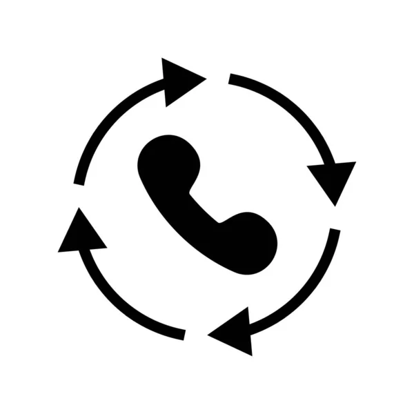 Ikona Połączenia Zwrotnego Symbol Wektora Rozmowy Telefonicznej — Wektor stockowy