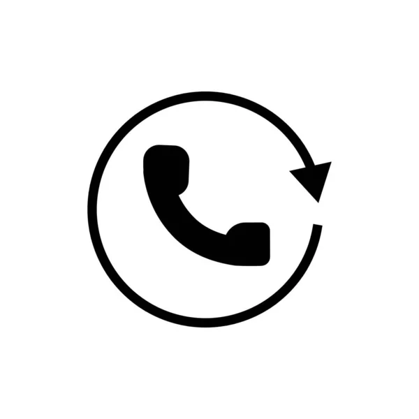 Callback Icon Cell Phone Call Vector Symbol — Stock Vector