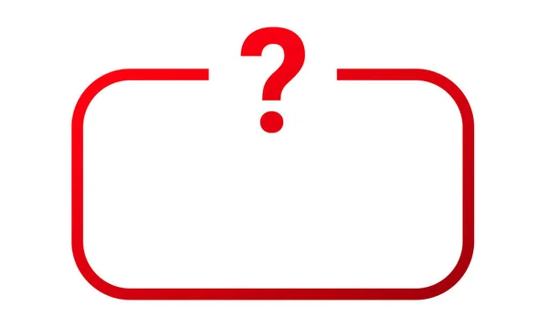 Pergunta Caixa Vermelha Faq Vetor Banner Texto Quadro Perguntas — Vetor de Stock