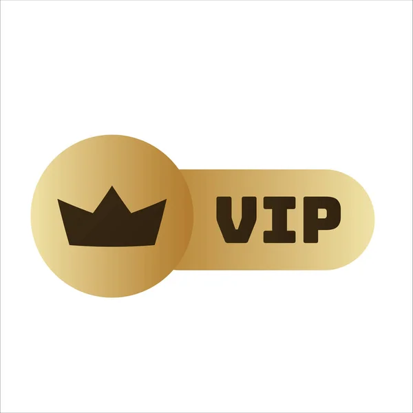 Gouden Label Met Vip Kroon Elite Premium Certificaat Voor Uitnodiging — Stockvector