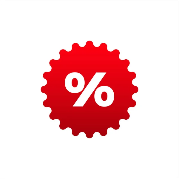 Ποσοστό Έκπτωση Κόκκινο Αυτοκόλλητο Διάνυσμα Banner — Διανυσματικό Αρχείο