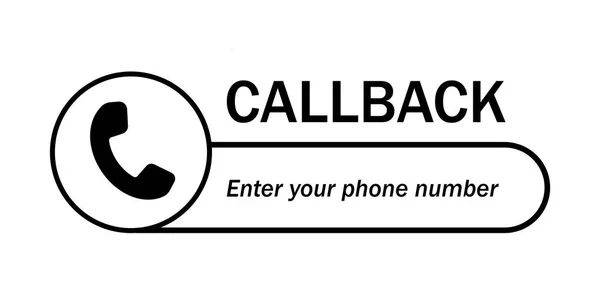 Контактний Мобільний Дзвінок Назад Банер Векторні Ілюстрації Зателефонуйте Нам Зараз — стоковий вектор
