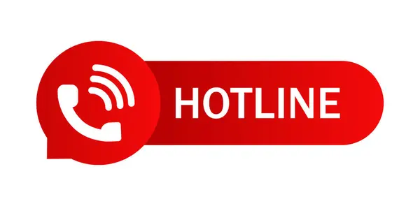 Panggilan Hotline Hotline Telepon Banner Dengan Tempat Untuk Nomor Panggil - Stok Vektor