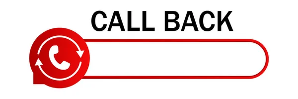 Llame Nuevo Banner Con Lugar Para Número Teléfono Móvil Llame — Vector de stock