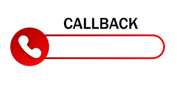 Callback Panggilan Telepon Kembali Tombol Vektor Ilustrasi Panggil Kembali Templat - Stok Vektor