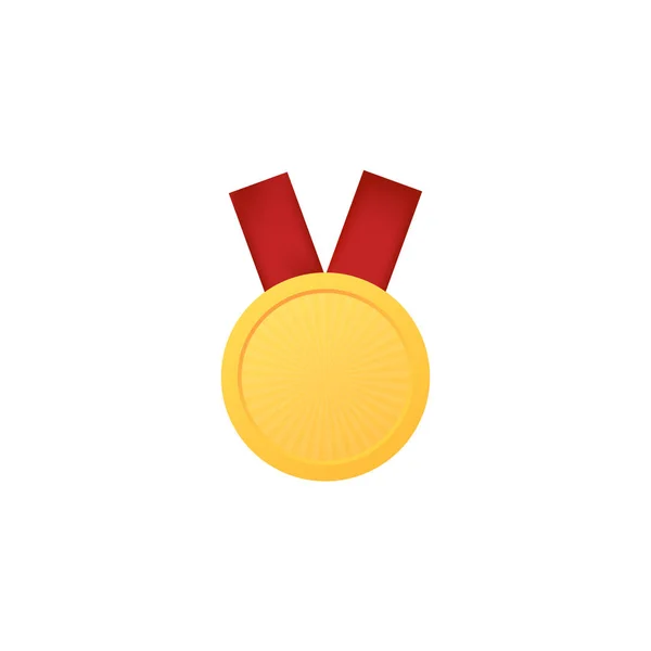 Goldene Medaille Vektor Symbol Belohnung Gewinner — Stockvektor
