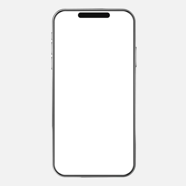 Mobile Phone Vector Mockup Blank Smartphone Isolated — Stock Vector