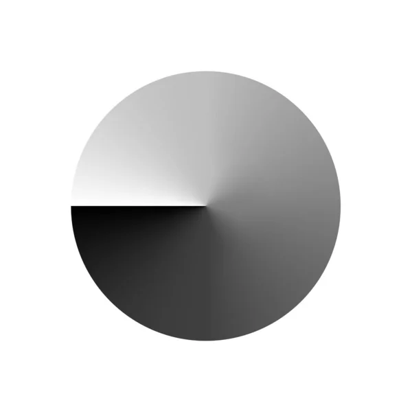 Gradiente Circular Blanco Negro Radial Vector Monocromo — Archivo Imágenes Vectoriales