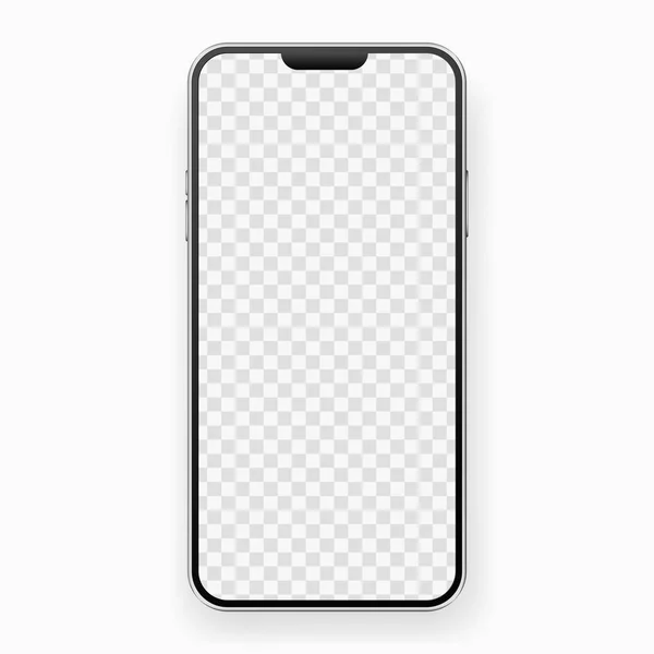 Modélisation Vectorielle Téléphone Portable Smartphone Vierge Isolé — Image vectorielle