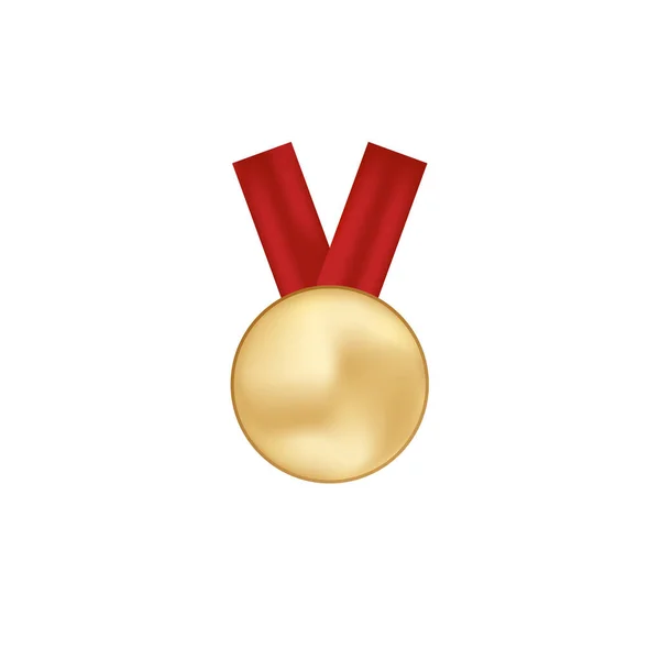 Goldene Medaille Vektor Symbol Belohnung Gewinner — Stockvektor